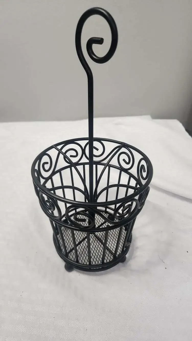 Spectrum Diversified Scroll Silverware Caddy in Black